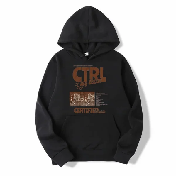 Black SZA Merch Ctrl Hoodie